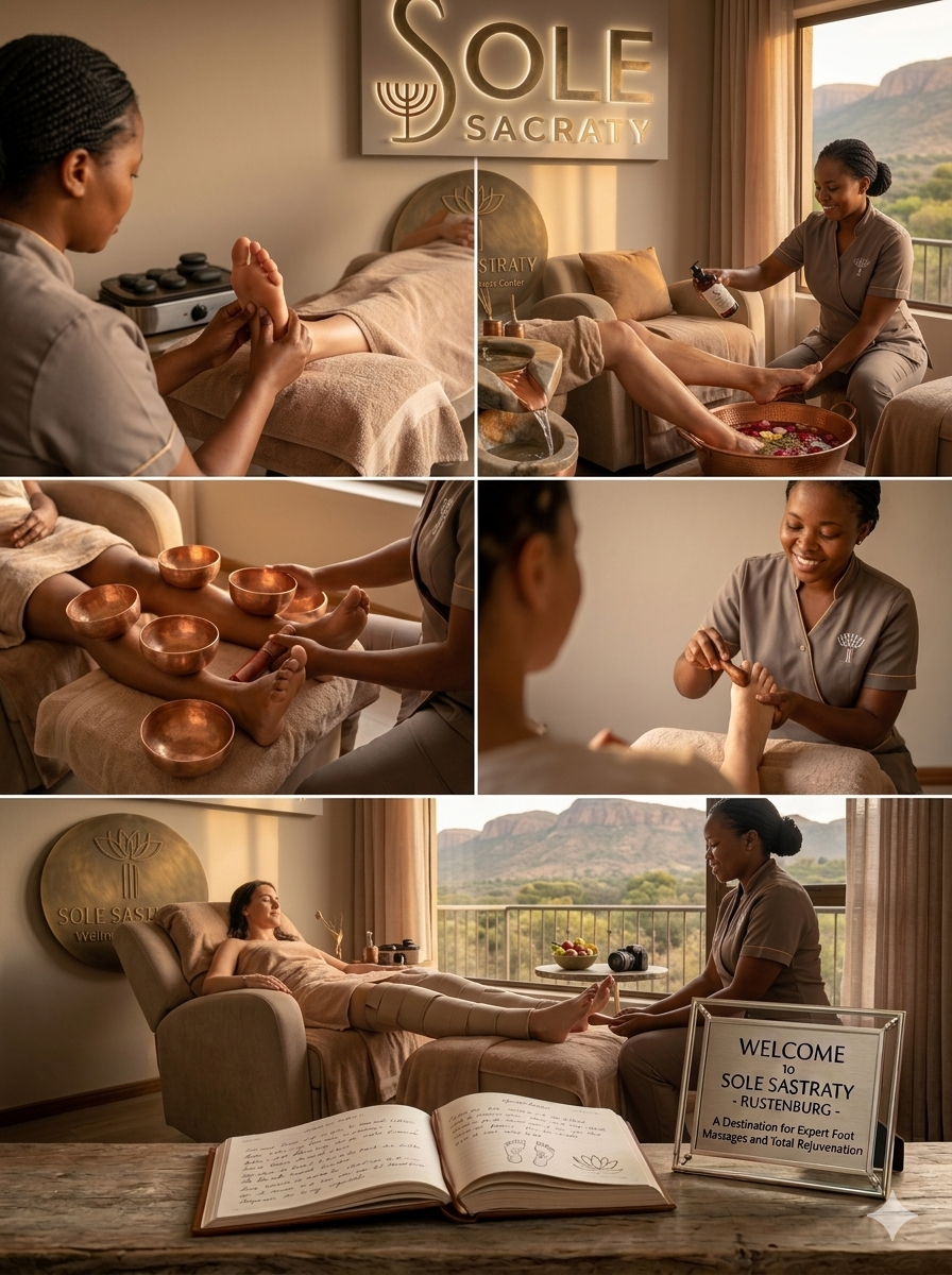 Hot stone foot therapy with heated basalt stones